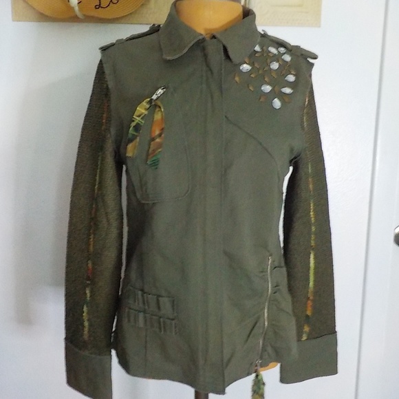 Lou Nardi Cotton & Stretch Military Style Jacket - Picture 2 of 13